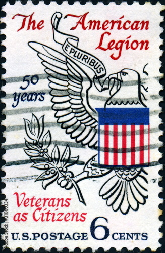 The american legion. Timbre postal US Postage.