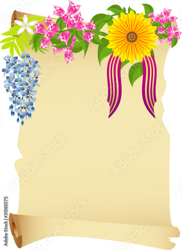 flowers, vintage poster 