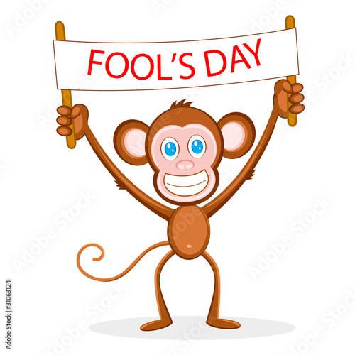 Monkey wishing Fool's Day