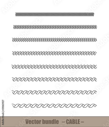 Spiralkabel Vectorset
