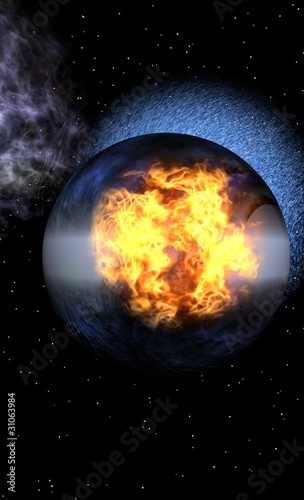 Fototapeta Naklejka Na Ścianę i Meble -  explosion dans l'espace