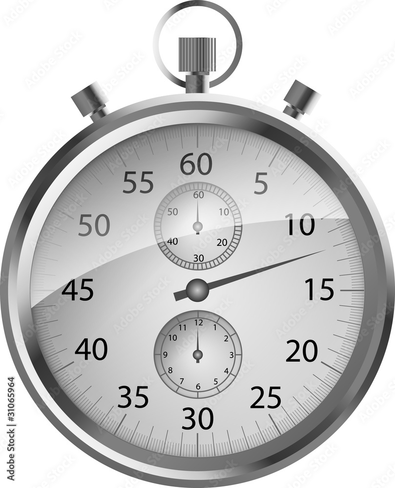 Vector stop watch isolated on white Vector stop watch isolated on white