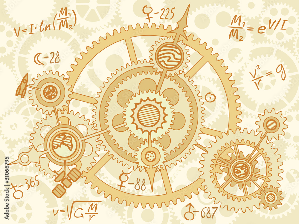 Fototapeta premium blueprint of space mechanic