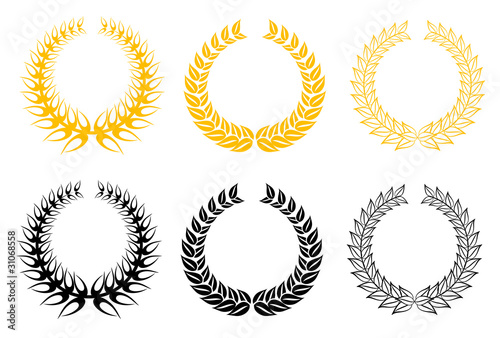 Set of laurel wreaths