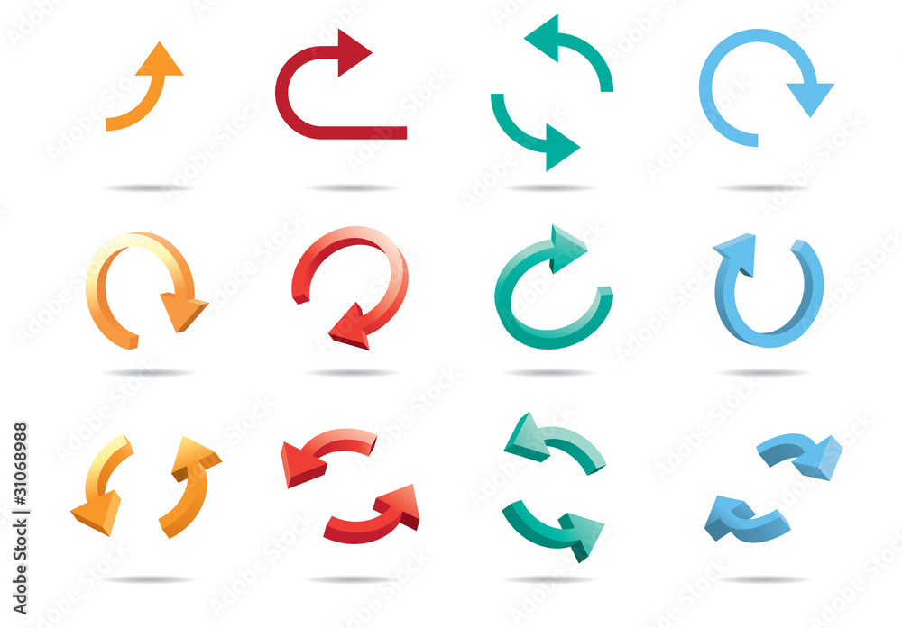 3D cycle arrow 3D cycle arrow
