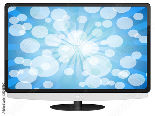 lcd tv with abstract background