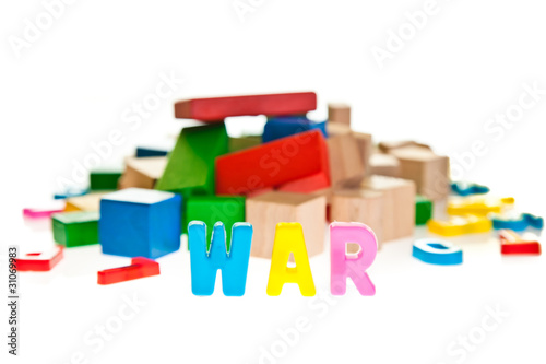Destruction of war concept
