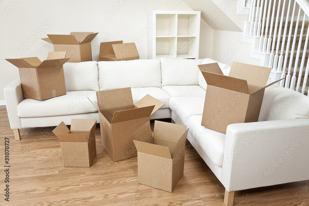 Room Of Cardboard Boxes for Moving House Room Of Cardboard Boxes for Moving House