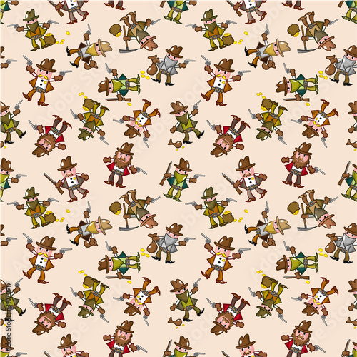 seamless cowboy pattern