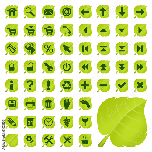 back to nature, 54 Symbole, Icons, Buttons