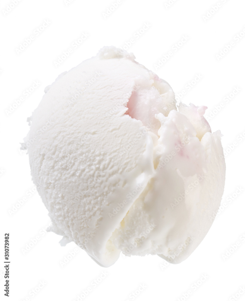 Scoop of vanilla ice cream