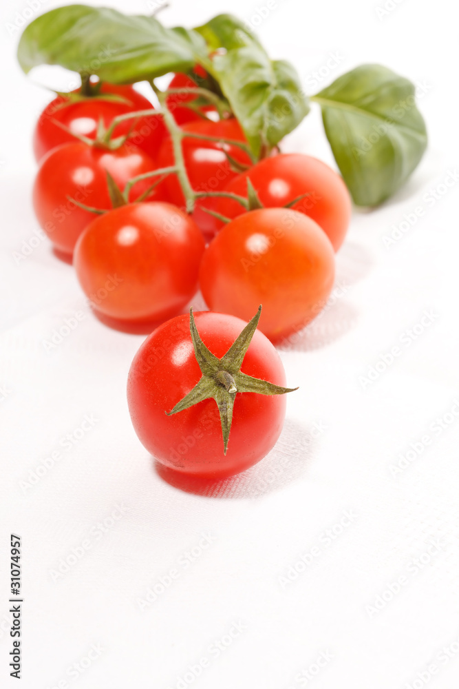 fresh tomatoes and basil