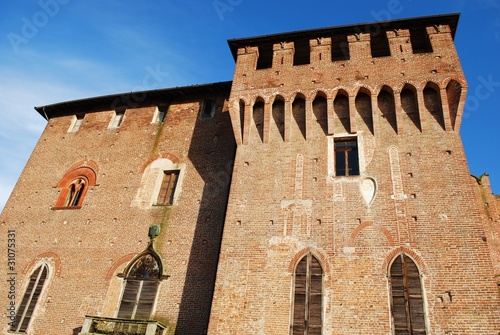 Medieval castle, San Colombano al Lambro, Lombardy, Italy
