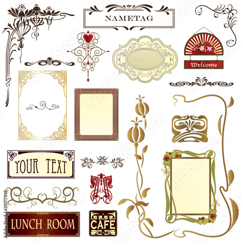 Design elements for advertising with copy space