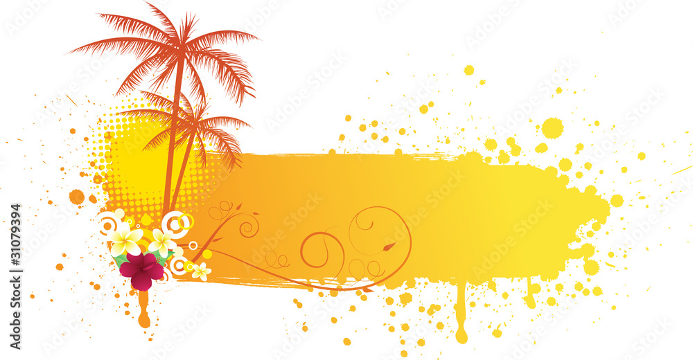 Fototapeta premium Grunge summer banner