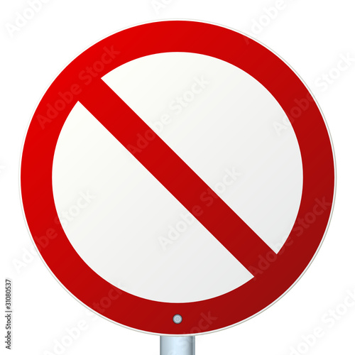 High-detailed vector road sign isolated on a white background