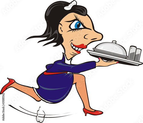 waitress - serve the meal