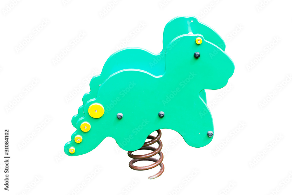 Fototapeta premium Rocking chair a dinosaur