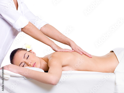 Spa relaxing massage for young beautiful woman