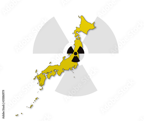 Japan Landkarte Atomunfall