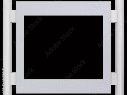 White monitor of the payment terminal