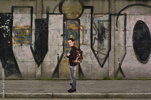 Student in the Street photo