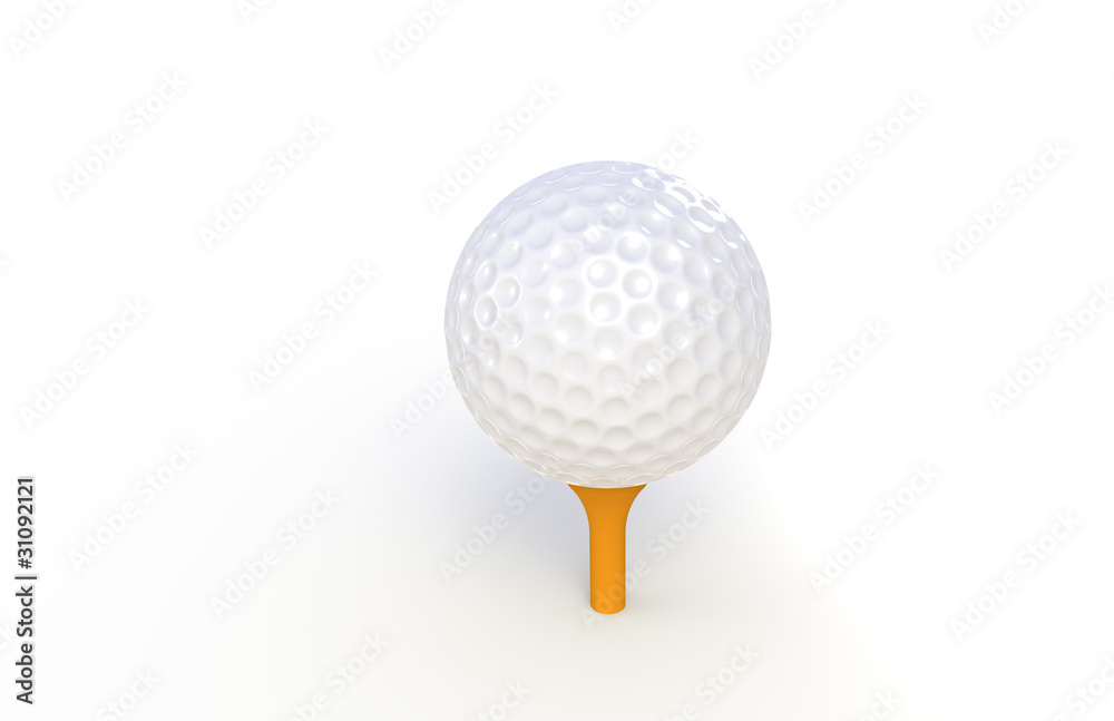 Golf ball. Teeing off Golf ball. Teeing off