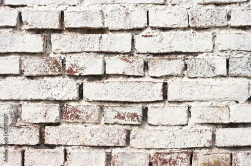 Wall for background texture with white bricks