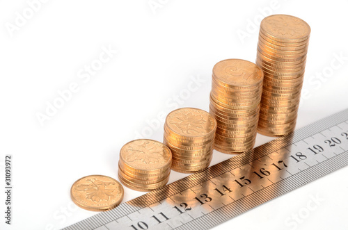 coins and ruler photo