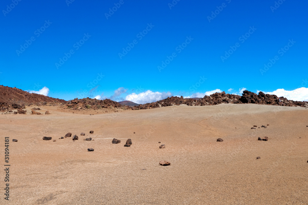 Arid landscape, Lanzarote island, Canary, Spain