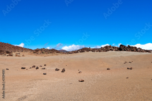 Arid landscape, Lanzarote island, Canary, Spain