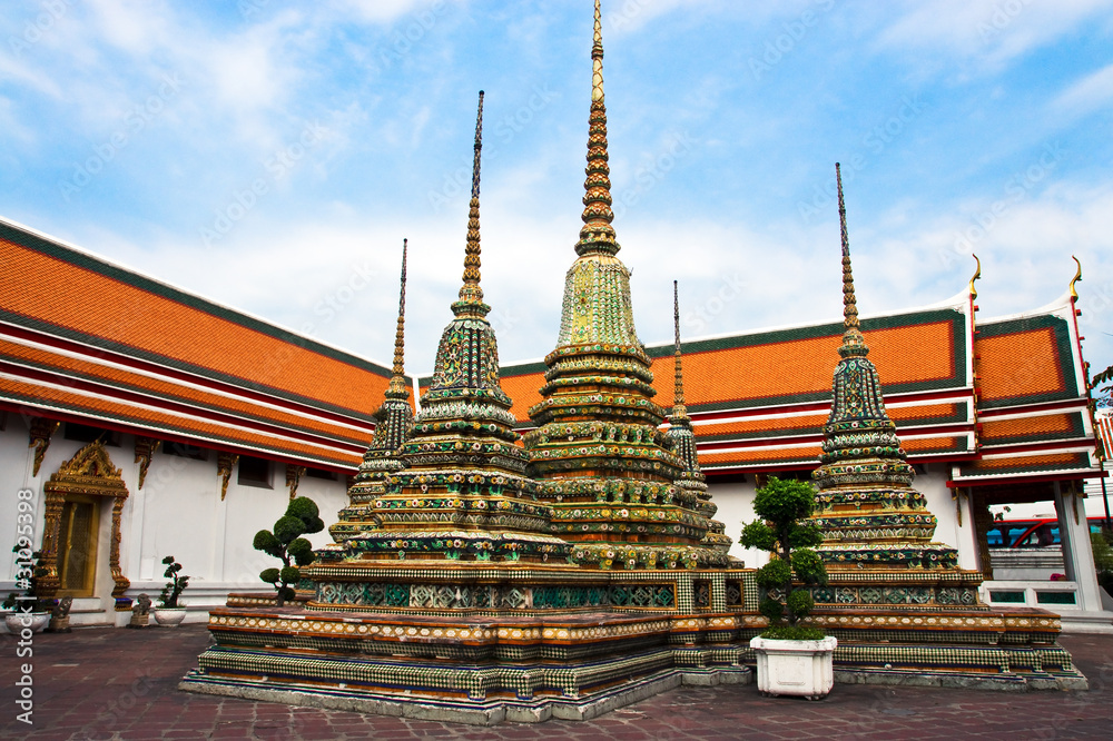 Fototapeta premium Pagoda in Wat Pho temple, Bangkok,Thailand.
