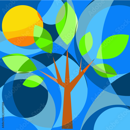 Abstract  tree in the sky