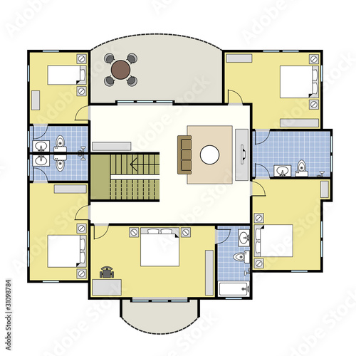 Floorplan First Second Floor Plan House Home Architecture
