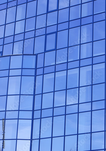 modern glass skyscrapers