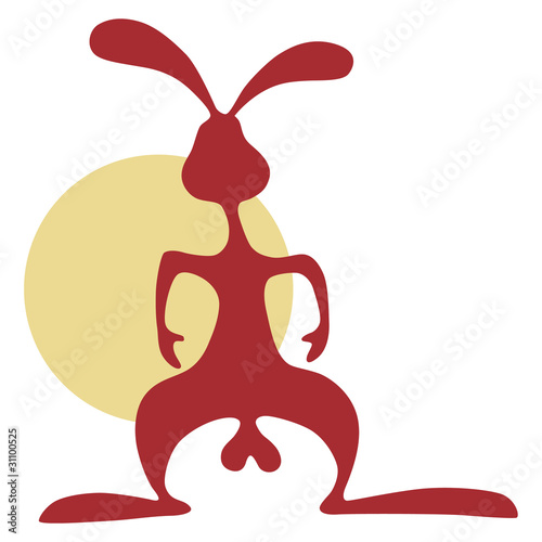 Hase mit Eiern