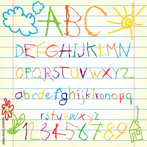 Colored alphabet