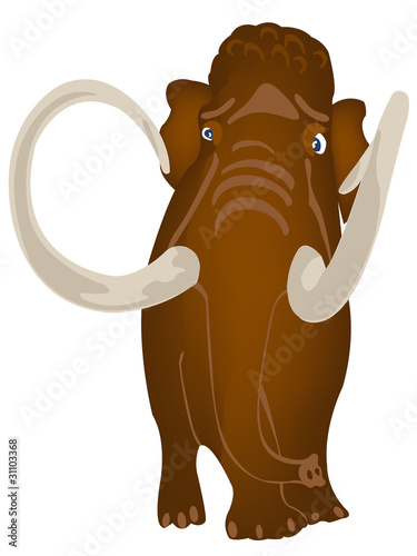 Extinct prehistorical animal mammoth