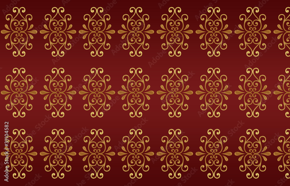 edles ornament mustertapete hintergrund rot gold edles ornament mustertapete hintergrund rot gold