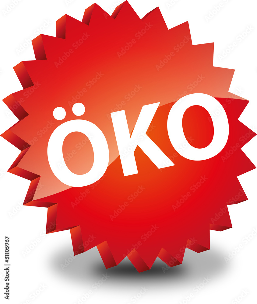 Button Rund Öko rot Button Rund Öko rot
