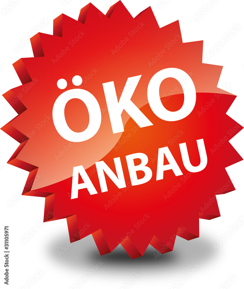 Button Rund Öko Anbau rot Button Rund Öko Anbau rot