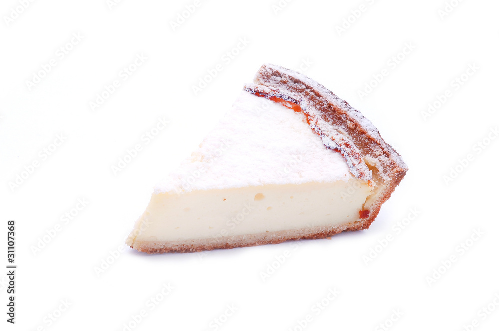 Cheesecake isolated on white background