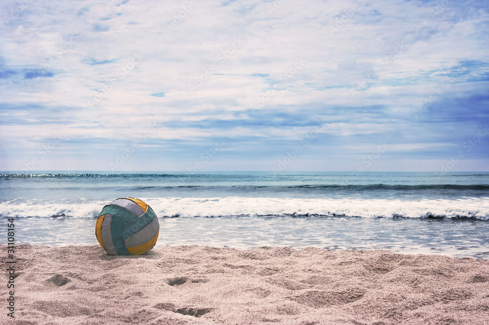 Obraz premium Summer beach with turquoise ocean.