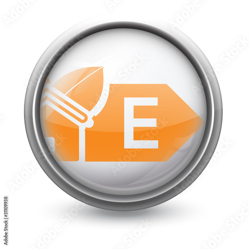 Symbole vectoriel diagnostic performance énergétique (DPE)  E