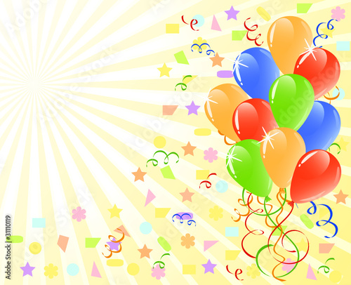 vector illustration of a bunch of balloons  with space for text.