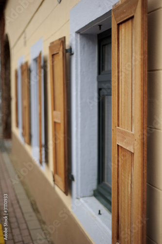 Traditional wooden blinds