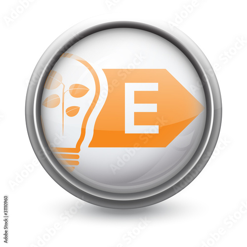 Symbole vectoriel diagnostic performance énergétique (DPE) E