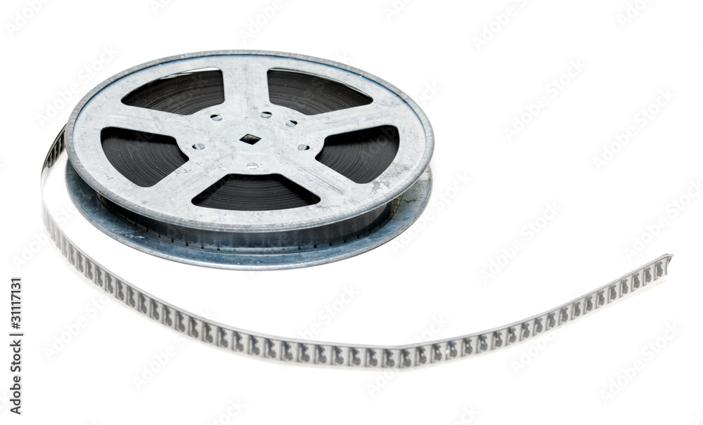 Naklejka premium Aluminium reel of film