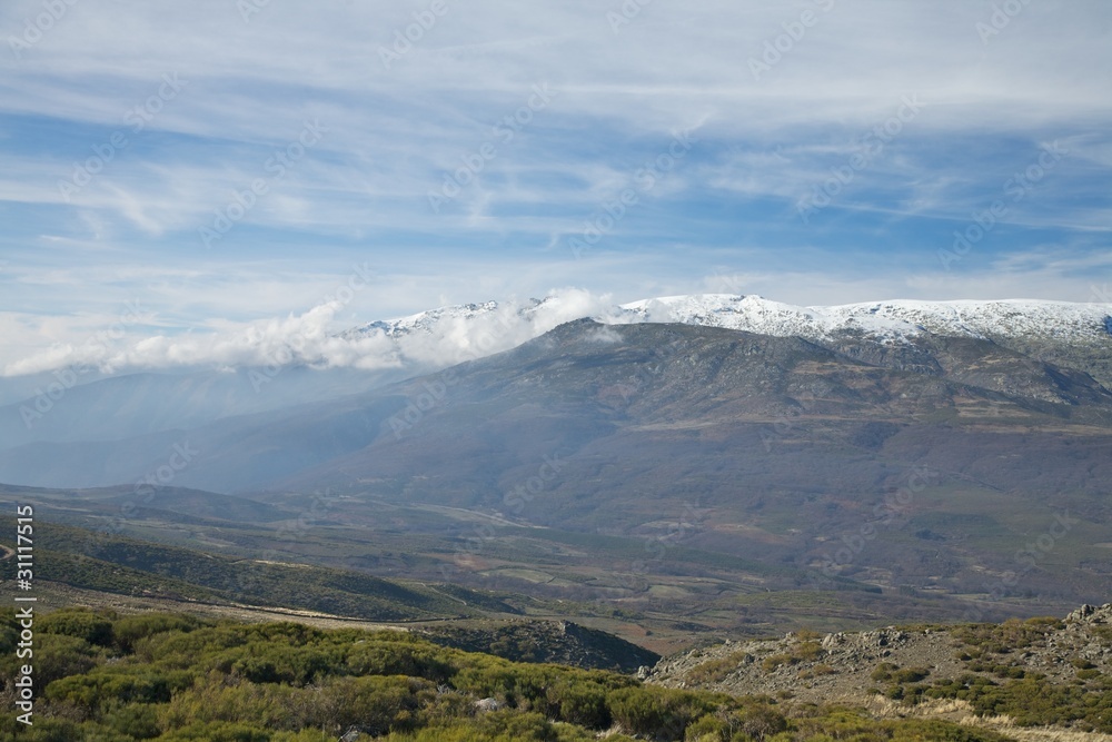 cloudly and mist mountain at Gredos