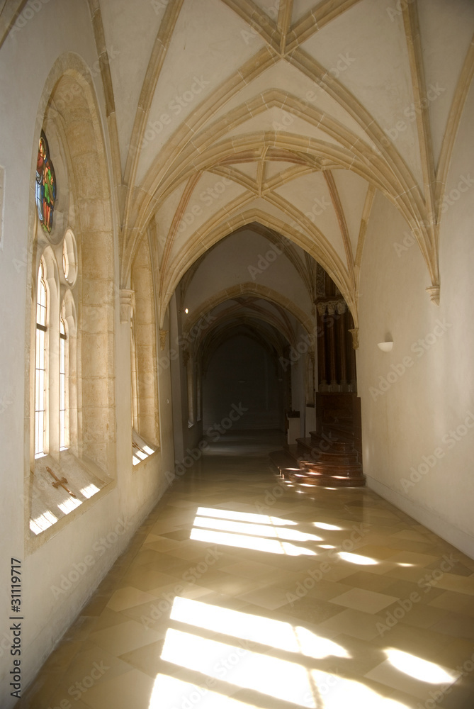Cloister in the Benedictine Abbey, Pannonhalma, Hungary
